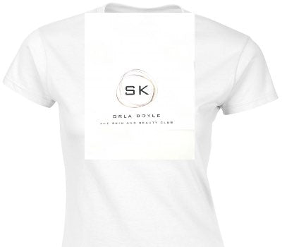 Custom Womens Soft Style 100% Cotton White T-Shirt