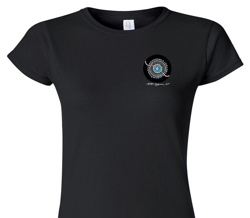 Custom Womens Soft Style 100% Cotton Black T-Shirt