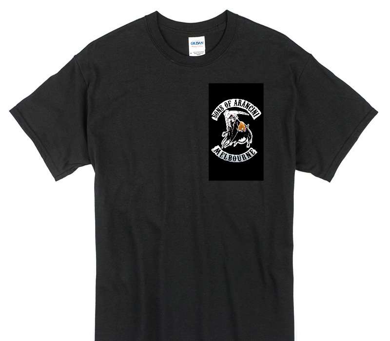 Custom Gildan 100% Cotton Black T-Shirt