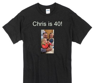 Custom Gildan 100% Cotton Black T-Shirt