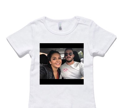 Custom AS Colour White Baby T-Shirt