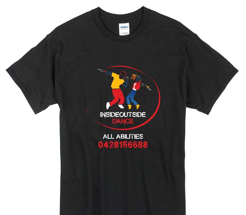 Custom Gildan 100% Cotton Black T-Shirt