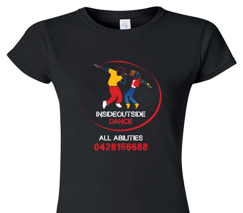Custom Womens Soft Style 100% Cotton Black T-Shirt