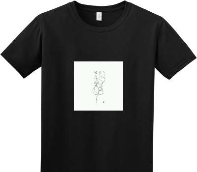 Custom Adult Soft Style 100% Cotton Black T-Shirt