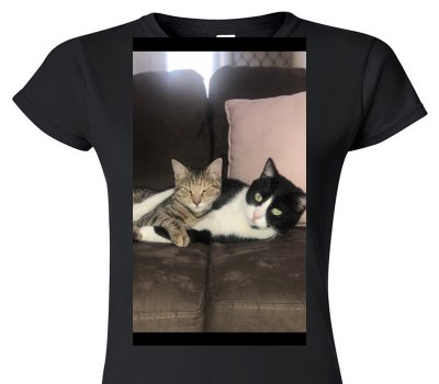 Custom Womens Soft Style 100% Cotton Black T-Shirt