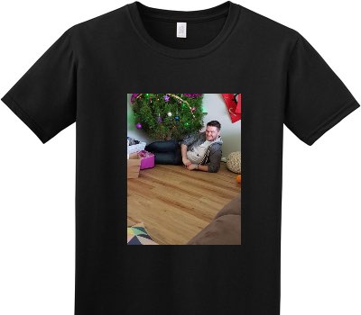 Custom Adult Soft Style 100% Cotton Black T-Shirt