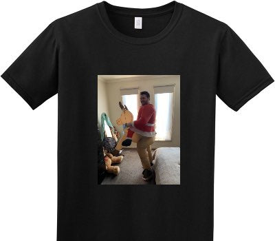 Custom Adult Soft Style 100% Cotton Black T-Shirt