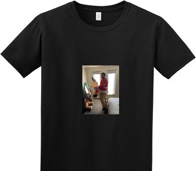 Custom Adult Soft Style 100% Cotton Black T-Shirt