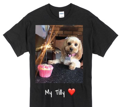 Custom Gildan 100% Cotton Black T-Shirt