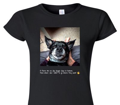 Custom Womens Soft Style 100% Cotton Black T-Shirt