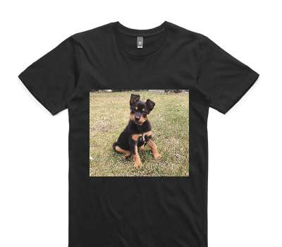 Custom AS Colour 100% Cotton Black T-Shirt