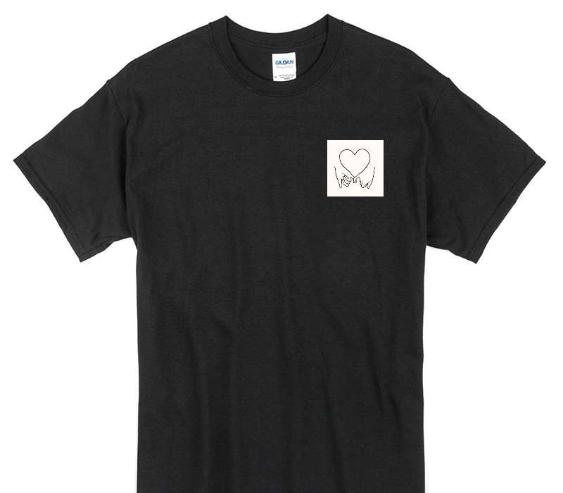 Custom Gildan 100% Cotton Black T-Shirt