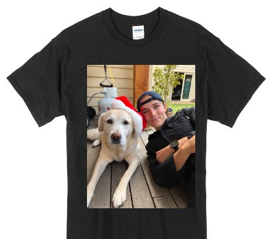 Custom Gildan 100% Cotton Black T-Shirt