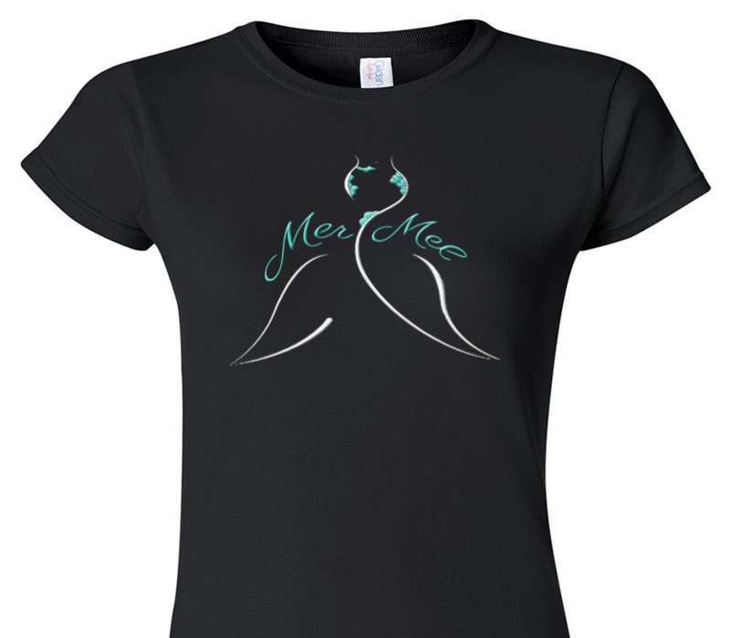 Custom Womens Soft Style 100% Cotton Black T-Shirt