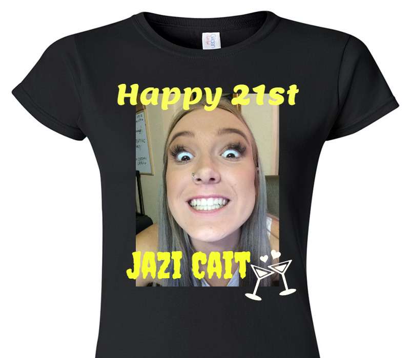Custom Womens Soft Style 100% Cotton Black T-Shirt