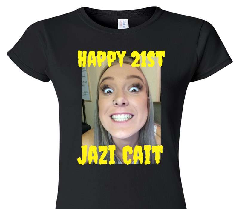 Custom Womens Soft Style 100% Cotton Black T-Shirt