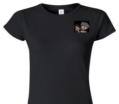 Custom Womens Soft Style 100% Cotton Black T-Shirt