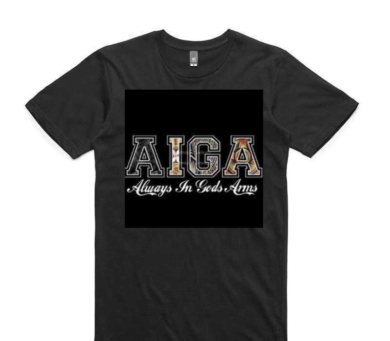 Custom AS Colour 100% Cotton Black T-Shirt