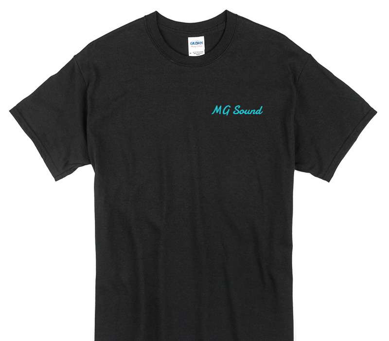 Custom Gildan 100% Cotton Black T-Shirt