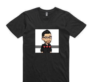 Custom AS Colour 100% Cotton Black T-Shirt