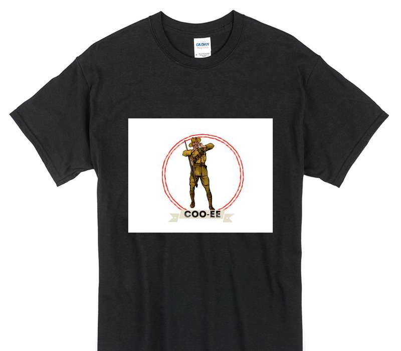 Custom Gildan 100% Cotton Black T-Shirt