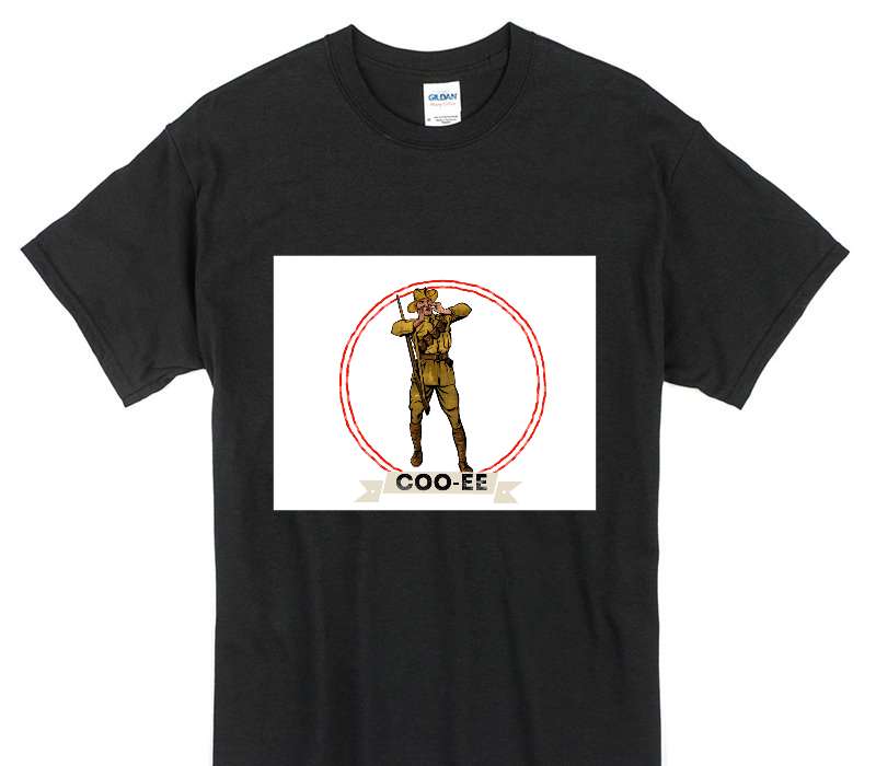 Custom Gildan 100% Cotton Black T-Shirt