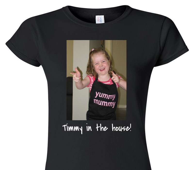 Custom Womens Soft Style 100% Cotton Black T-Shirt
