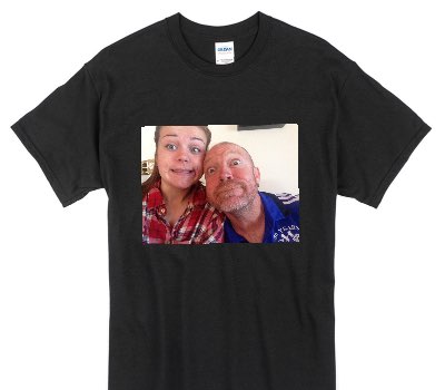 Custom Gildan 100% Cotton Black T-Shirt