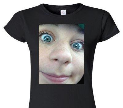 Custom Womens Soft Style 100% Cotton Black T-Shirt