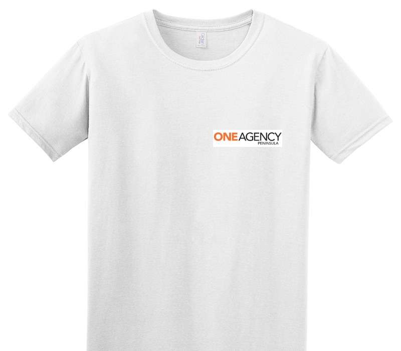 Custom Adult Soft Style 100% Cotton White T-Shirt
