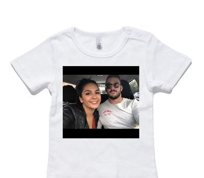 Custom AS Colour White Baby T-Shirt