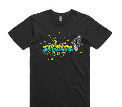 Custom AS Colour 100% Cotton Black T-Shirt