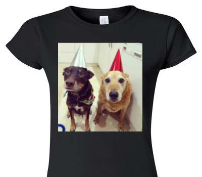 Custom Womens Soft Style 100% Cotton Black T-Shirt