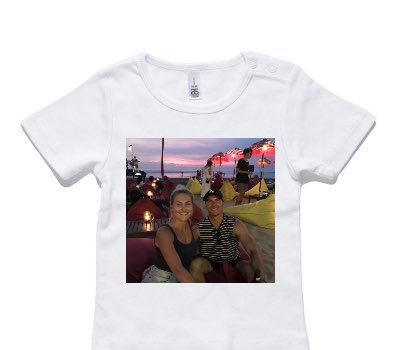 Custom AS Colour White Baby T-Shirt