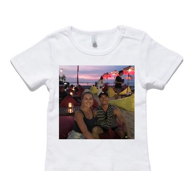 Custom AS Colour White Baby T-Shirt
