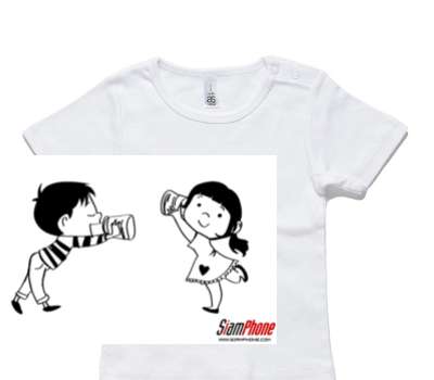 Custom AS Colour White Baby T-Shirt