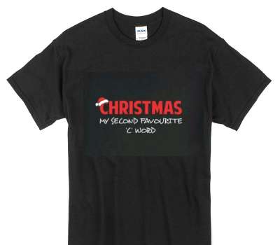 Custom Gildan 100% Cotton Black T-Shirt
