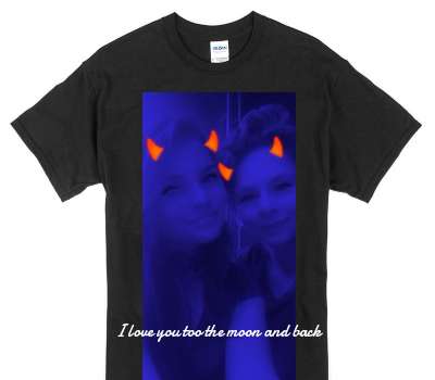 Custom Gildan 100% Cotton Black T-Shirt