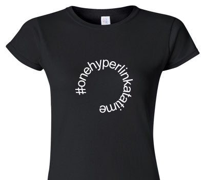 Custom Womens Soft Style 100% Cotton Black T-Shirt