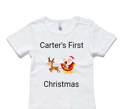 Custom AS Colour White Baby T-Shirt