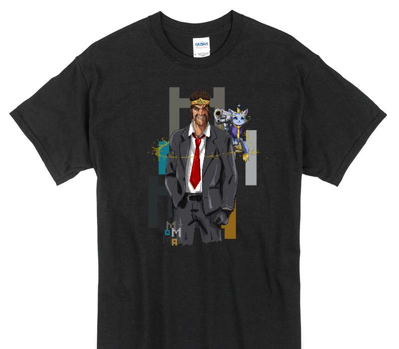 Custom Gildan 100% Cotton Black T-Shirt