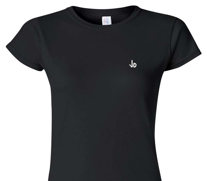 Custom Womens Soft Style 100% Cotton Black T-Shirt