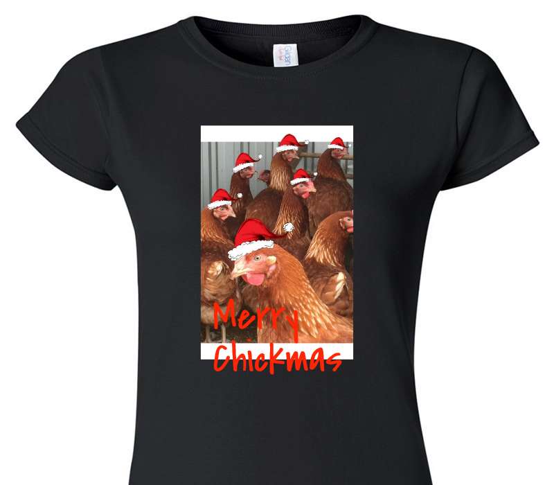 Custom Womens Soft Style 100% Cotton Black T-Shirt
