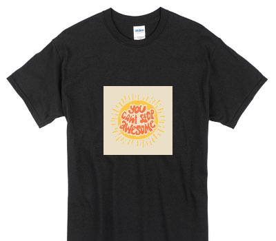 Custom Gildan 100% Cotton Black T-Shirt