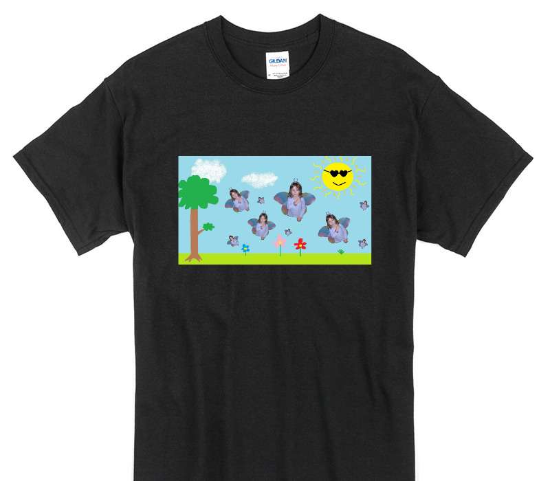 Custom Gildan 100% Cotton Black T-Shirt