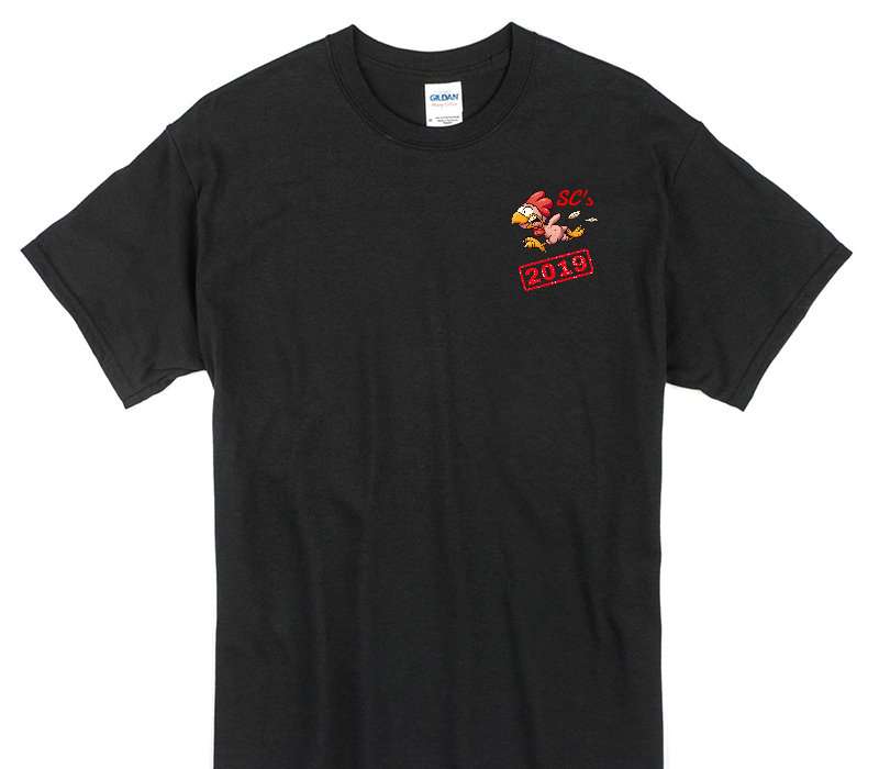 Custom Gildan 100% Cotton Black T-Shirt