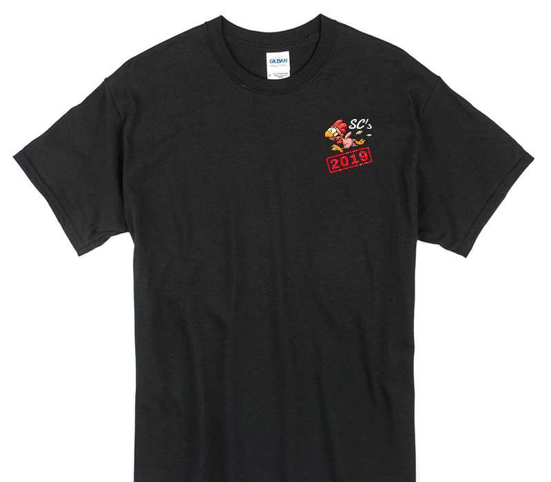 Custom Gildan 100% Cotton Black T-Shirt
