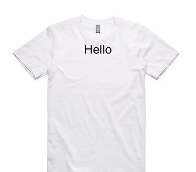 Custom AS Colour 100% Cotton White T-Shirt