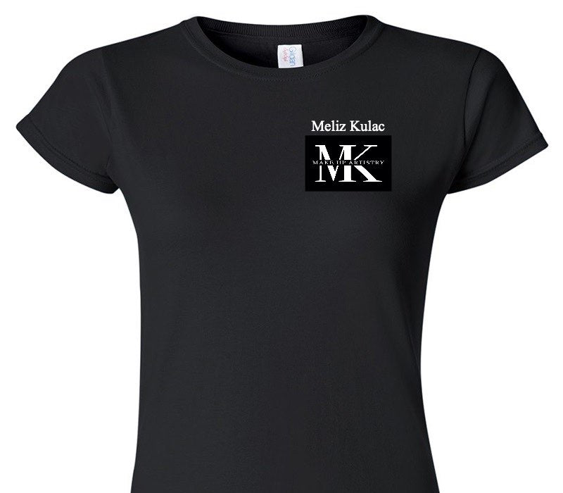 Custom Womens Soft Style 100% Cotton Black T-Shirt