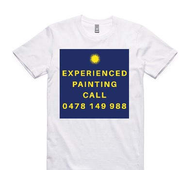 Custom AS Colour 100% Cotton White T-Shirt